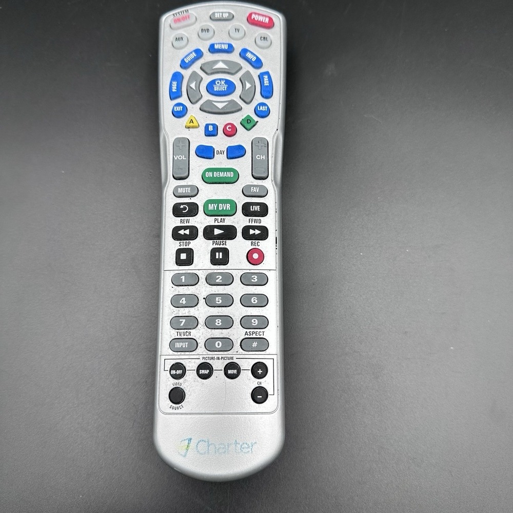 CHARTER CABLE BOX Digital TV REMOTE CONTROL HDTV DVR ON Demand Not Tested